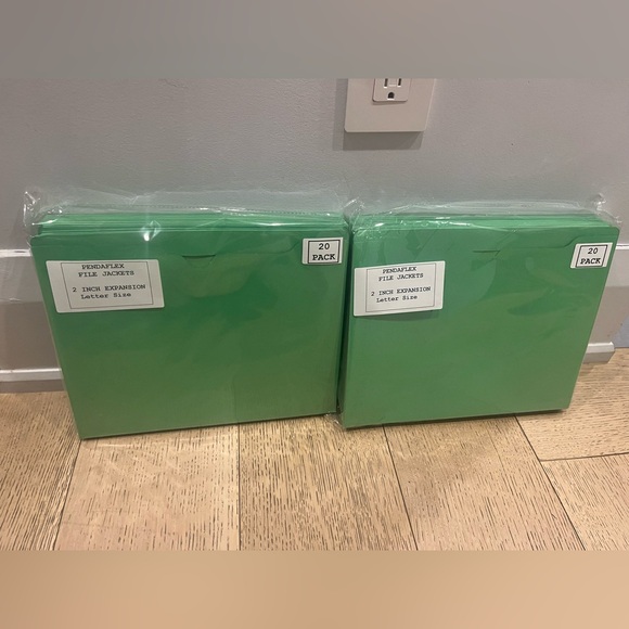 NEW - PENDAFLEX - 2- INCH Expansion File Jackets - Letter Size - GREEN (40 PACK) - Picture 4 of 8